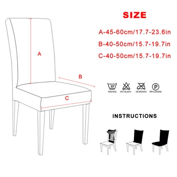 Jednofarebné Stoličky Kryt Spandex Jedálenské Stoličky Zahŕňa Úsek Univerzálne Poťahy Vymeniteľné Stoličky Ochranné Kryty