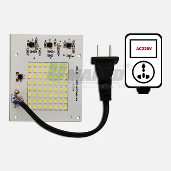 AC220V LED Moduly 30W 90x75mm 2700lm Floodlight PCB Hliníkový plech Biela/Teplá SMD2835 Smart IC Ovládač Pre bodové svetlo Lampy urob si sám