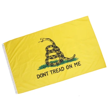 Johnin Hrkálka Had Gadsden Vlajka Dont Behúňa Na Mňa Tea Party 90x150cm Dekorácie, Závesné Polyester Tlačené