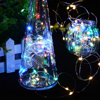 2M 20LED Nové Víno Farebné LED Reťazec Svetlá Korku v Tvare Fľaše Zátka Svetlo Skla Pre Bar Xmas Party Svadobné Domáce Dekorácie