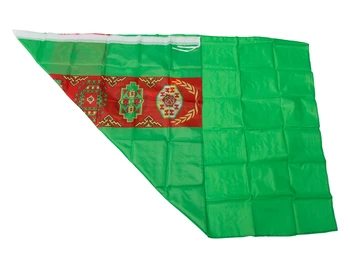ZXZ doprava zadarmo Turkménsko 3x5FT 90X150cm Vlajkou Krajiny, Hodváb sieťotlač turek turkménsko národnej vlajky