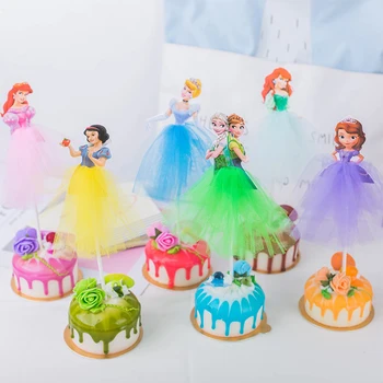 1pcs/Veľa Mrazené Elsa Princezná Tému Tortu Cupcake Mulčovače Tortu Vlajka Dievčatá, Narodeniny, Party Dekorácie Anniversaire Tortu Dodávky