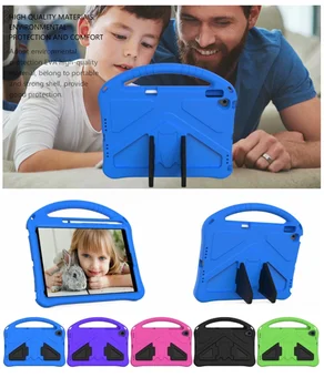 Deti Bezpečné EVA Pena Prenosné Ručné držiaky na Shockproof Stojan Tabletu Kryt Pre iPad, 10.2 palcov 2019 7. Gen/ 10.2