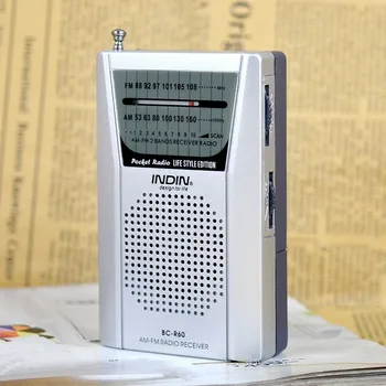 Mini Prenosné BC-R60 Rádio Multifunkčné AM, FM Rádio Vrecko Veľkosti Teleskopická Anténa Prijímača 3,5 mm Odolné Rádio Pre Seniorov