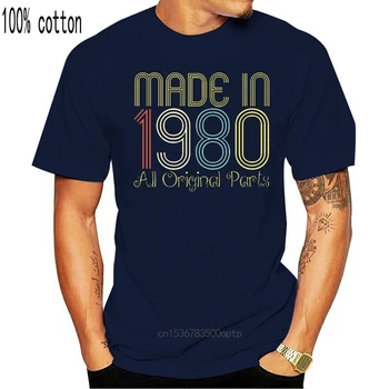 Vyrobené v roku 1980 Všetky Originálne Diely Vintage T-Shirt Vtipný Darček k Narodeninám Pre Manžela