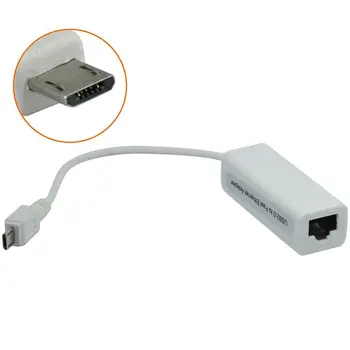 2021 Dropshipping Micro USB 2.0 5 Pin pre Ethernet 10/100Mbps RJ45 Sieťový Adaptér LAN Karta pre Tablet