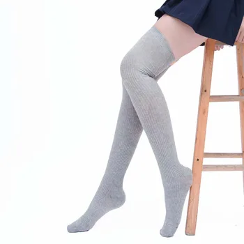 Západný Štýl Ženy Podkolienky Bavlna Dlhé Ponožky, Pletené Pančuchy Predĺžiť Stehna Vysoké Ponožky Sexy Pančuchy 1 Páry