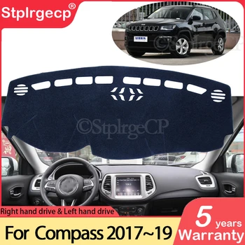 Pre Jeep Compass 2017 2018 2019 MK2 Anti-Slip Mat Panel Kryt Pad Slnečník Dashmat Chrániť Koberec autopríslušenstva 2. Gen