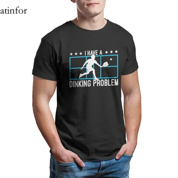 Mám Dinking Problém Pickleball Hráč Pickleb T-Shirt Essentials Tlače Čiernej Kawaii Retro Tshirts 26772