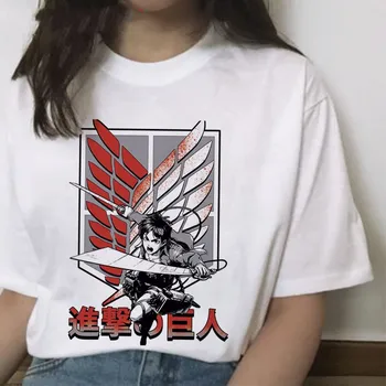 Ženy Tričko Anime Útok na Titan Nadrozmerné Tričko Tlač Topy Gotický Streetwear T Shirt Tumblr Ženy graphic tee tričko