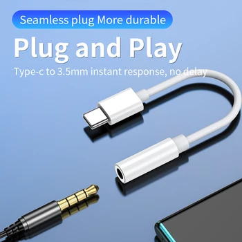 Typ C 3.5 Jack Slúchadlá USB C do 3.5 mm AUX Slúchadlá Audio Adaptér kábel Pre Samsung Huawei V30 mate 20 P30 pro Xiao Mi 10 9