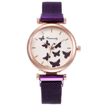 Móda motýľ sledovať 2020 Náramok, Hodinky Pre Ženy, Crystal Quartz Analógové náramkové hodinky Dámske hodinky Šaty Hodiny reloj mujer