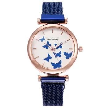 Móda motýľ sledovať 2020 Náramok, Hodinky Pre Ženy, Crystal Quartz Analógové náramkové hodinky Dámske hodinky Šaty Hodiny reloj mujer