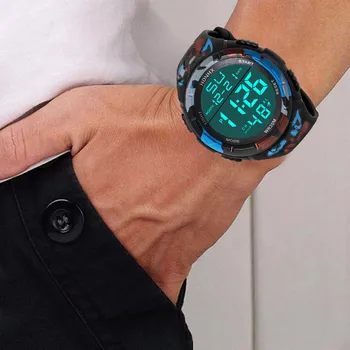 Luxusné Mužov Outdoor Hodinky Analógové Digitálne Vojenské Športové LED Vodotesné Hodinky Elektronické Muž náramkové hodinky Jednoduchosť Kolo homme