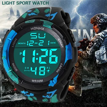 Luxusné Mužov Outdoor Hodinky Analógové Digitálne Vojenské Športové LED Vodotesné Hodinky Elektronické Muž náramkové hodinky Jednoduchosť Kolo homme