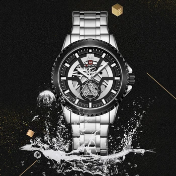 NAVIFORCE Luxusné Značky Black Mužov Módne Hodinky Quartz Muž Náramkové hodinky Vojenské Športové Nepremokavé Muž Hodiny Relogios Masculino