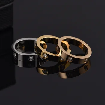 2021 Nový Trend Módy Krúžky Z Nehrdzavejúcej Ocele Rose Gold Pár Zapojenie Láska Krúžok Pre Ženy Darček Príslušenstvo Šperky