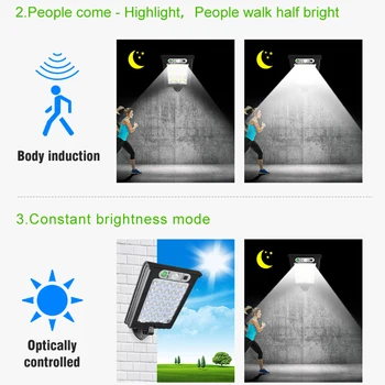Vonkajšie Solárne Nástenné Svetlo Nepremokavé Snímač Pohybu KLASU Lampy, Pouličné Osvetlenie, Solárne Lampy Dvore je Záhradné Dekorácie Svetla