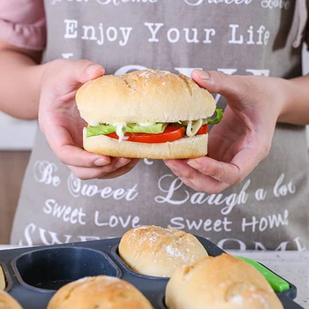 DIY Tvorivé Non-stick Pečenie Formy Kuchyňa Tortu pre potravinársky Silikón francúzsky Chlieb Plesní Domov Burger Formy Muffin Zásobník Home 2020