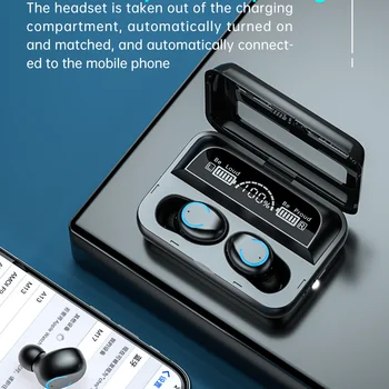 Bluetooth Bezdrôtové Slúchadlá s Mikrofónom 2000mah Vodotesné Slúchadlá HIFI Stereo potlačenie Šumu Slúchadlá Slúchadlá