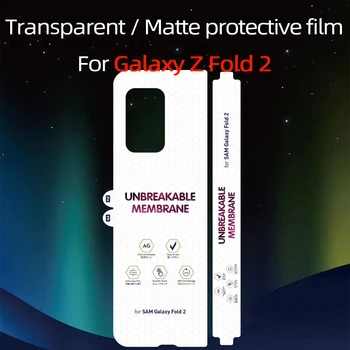 Pre samsung galaxy násobne 2 film Transparentné a Matný Predné Zadné Mäkké TPU Screen Protector Samsung Galaxy Násobne Nano Film