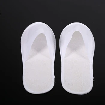 10 Párov Muži Ženy Jednorazové Papuče Travel Hotel Spa Jednorazové Papuče Strany Hygienické Domov Hostí Použitie Načechraný Uzavreté Prst