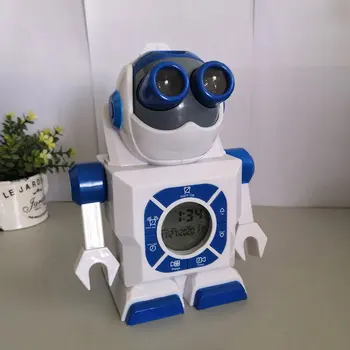 Nové LED Kreatívny Priestor Robota Projekčný Budík Legrační Karikatúra Hodiny Študent Budík Darčeky pre Študentov Domáce Dekorácie