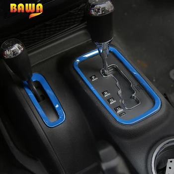 BAWA Interiérové Lišty Radenie Panel Dekorácie pre Jeep Wrangler 2011-2017 ABS Auto Gear Box Výbava Kryt Interiéru Nálepky
