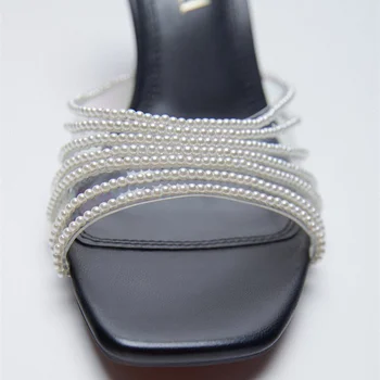 Značka Pearl Nádherné Módne Ženy Letné Sandále Nové Transparentné, Otvorené Prst Sexy Stiletto Sandále Wild Víla Štýl Sandále Ženy