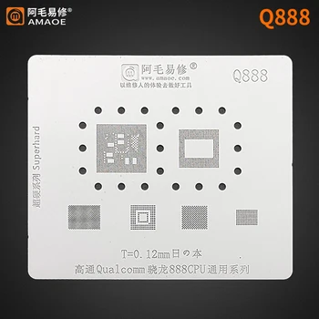 Amaoe Q888 BGA Šablóny Pre Snapdragon 888 SDM888 CPU RAM Top Spodnú Vrstvu Hornej Dolnej Čipu IC Spájkovanie Cínom Rastlín Čistá Oceľ Oka
