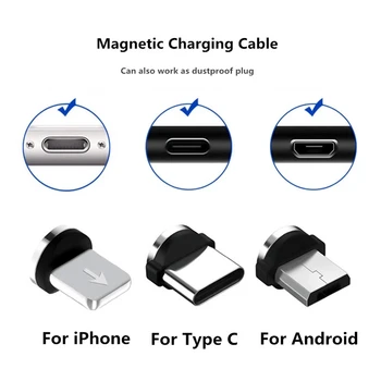 Lovebay 60 Ks Magnetické Tipy Pre iPhone, Samsung Mobilný Telefón, Náhradné Diely, 3 V 1 Konektor Micro Converter Kábel, Adaptér Typ C