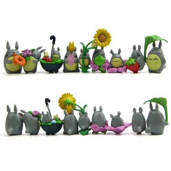 9pcs Kawaii Miniatúrne Totoro Víla Obrázok Ghibli Veľkonočné Figúrky Model Ornament Domova Stôl Záhradné Dekorácie, Doplnky