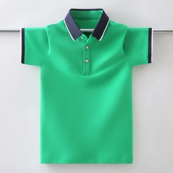 Deti Polo Shirts Solídny Dizajn Značky Deti Voľný čas Krátky Rukáv Topy Tees Pre Školy Chlapci 4 6 8 10 12 14 Rokov Nosenie LC11