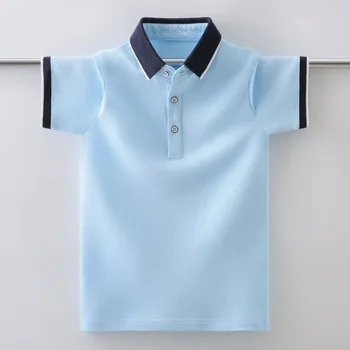 Deti Polo Shirts Solídny Dizajn Značky Deti Voľný čas Krátky Rukáv Topy Tees Pre Školy Chlapci 4 6 8 10 12 14 Rokov Nosenie LC11