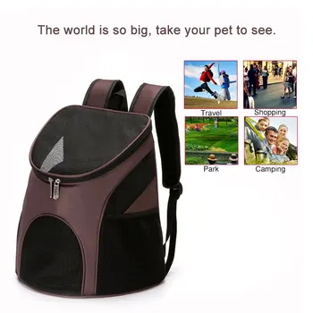 Priedušná Mačka taška Prenosná Pet Taške Batoh Mačka Vonkajšie Cestovné Dopravcu Packbag Zips Mesh Pet Batoh Pet Out Bag Mačka