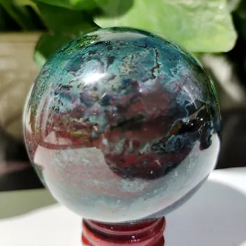 Dekoratívne loptu prírodného kameňa tichom jaspis crystal ball domáce dekorácie feng shui energie uzdravenie loptu