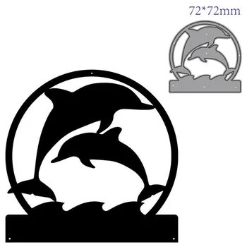 Rezanie kovov Zomrie Rez Formy 2021 Zvierat dolphin Dekorácie Zápisník Papier Plavidlá Nôž Plesne Čepeľ Punč Blany