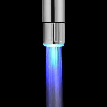 3-Farba Svetla do Zmena Snímač Teploty LED Svetlo Vody, Batérie, Kúpeľňa Ťuknite na položku Adaptér Vody Sprcha Hlavu Kuchynské Doplnky