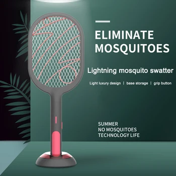2 v 1-Elektrický Mosquito Killer 3000V Elektrické Repelent proti komárom 1200mAh USB Nabíjateľné Lietať Vrah LED Mosquito Killer