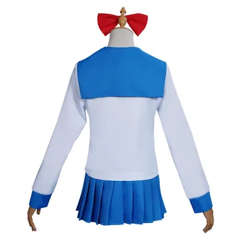 Poputepipikku Pop Tím Epické Popuko Pipimi Modrej Uniforme Sukne Oblečenie Halloween Karneval Vyhovovali Cosplay Kostým