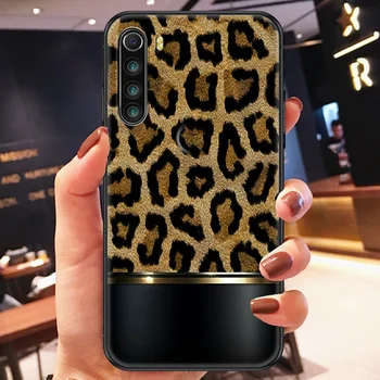 Leopard Tlač Luxusné Módne Telefón puzdro Pre Xiao Redmi Poznámka 7 7A 8 8T 9 9A 9S K30 Pro Ultra black celkom coque tpu nárazníka umenie
