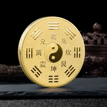 Chrám Idoly Taishang Laojun Šťastie Odznak Vrodené Klebety Diagram Á Specie Taoizmu Veľmi Vysoký Pán Pamätné Mince