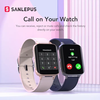 SANLEPUS 2021 NOVÉ Volanie Smart Hodinky Muži Ženy Nepremokavé Smartwatch MP3 Prehrávač Pre OPPO Android Apple Xiao Huawei