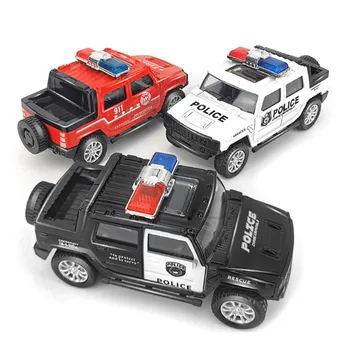1:43 Simulácia Deti Polícia Toy Model Auta Vytiahnuť Späť Zliatiny Diecast Off-road Vozidlá Kolekcia Dary, Hračky pre Chlapcov Deti
