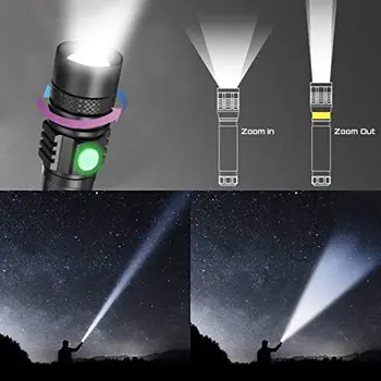 10000Lums LED Baterka Ultra Svetlé Prenosné USB linterna Led baterkou T6/L2/V6 Svetlo Lampy korálky Lanterna Tipy Camping Pracovné Svetlo
