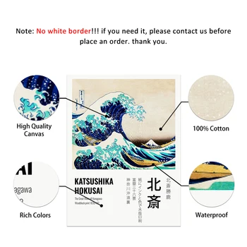 Veľké Vlny, Surfovanie, Plagát Katsushika Hokusai Výstava Maliarske Plátno Tlačiť Obrázok Vintage Steny, Spálne, Domáce Dekorácie