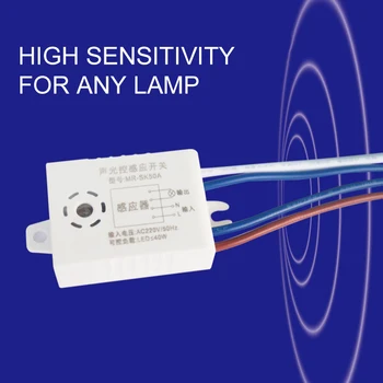 Automatické Zvukový Senzor Prepínač 220V Modul Detektor Auto On Off Inteligentné LED Lampa Hlas Senzor, Light Switch, Smart Život Prepínač