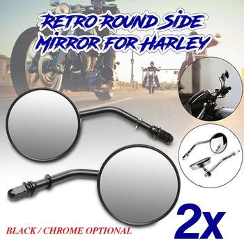 8mm Pár Retro Motocykel Zrkadlá Kolo 3inch Spätné Bočné Zrkadlo Na Harley Davidson Sportster Ryca Softail Dyna pre Fatboy