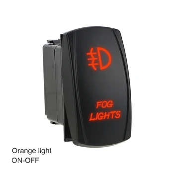 LED Kolískový Spínač Podsvietený ON-OFF 5 Pin Automobilov, Úpravy Áut Panel Konektor Tlačidla Hmlové Svetlo Prepínač