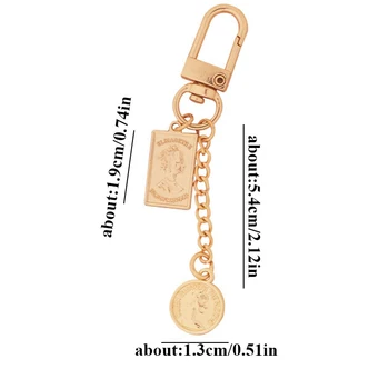 Taška Prívesok Keychain Pearl Reťaze spona, krúžok háčik DIY Mince Mobilný Telefón Prívesok Prípade Námestie Mince List Keychain Dekorácie